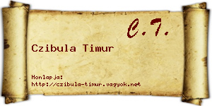 Czibula Timur névjegykártya